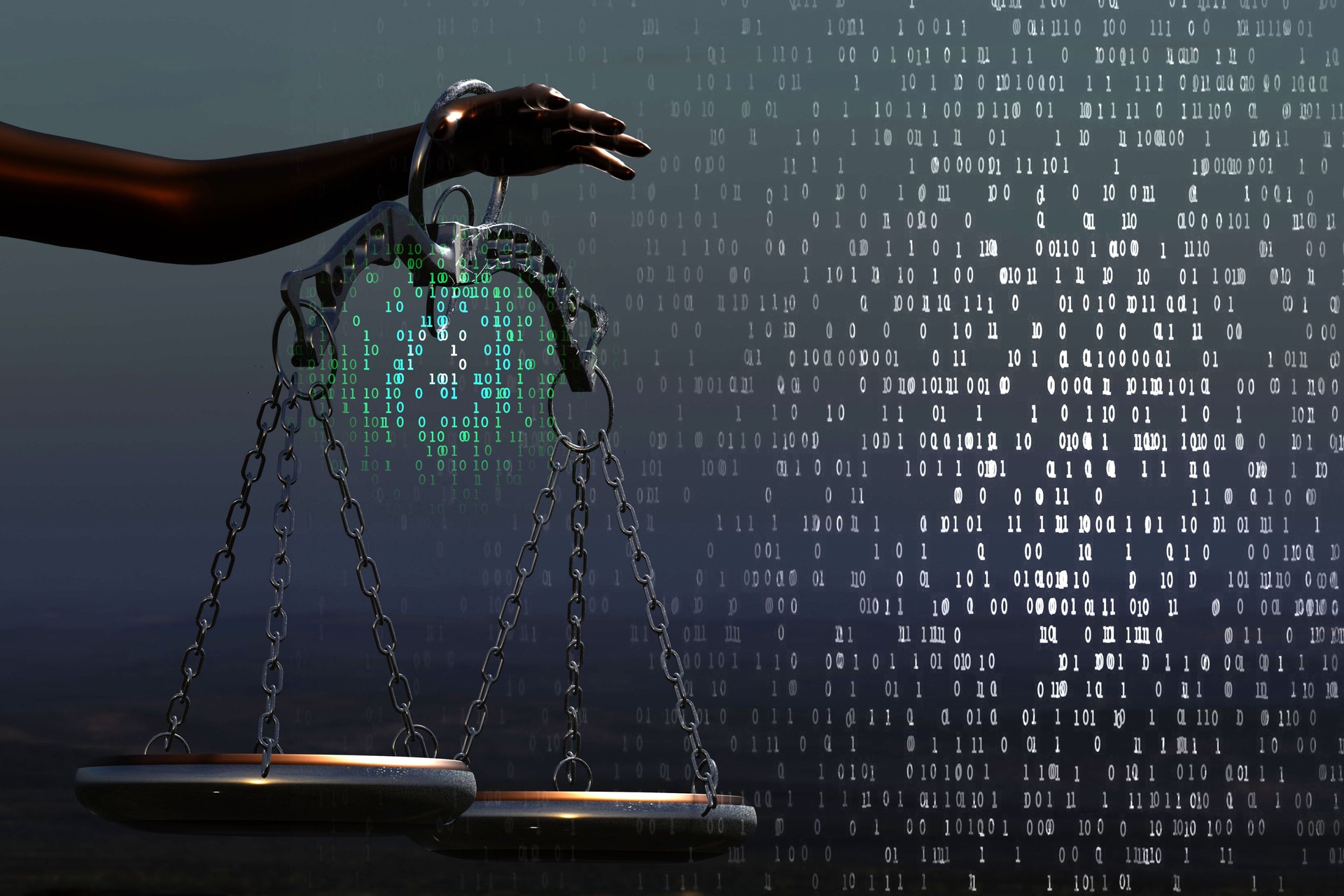 AI legal system concept